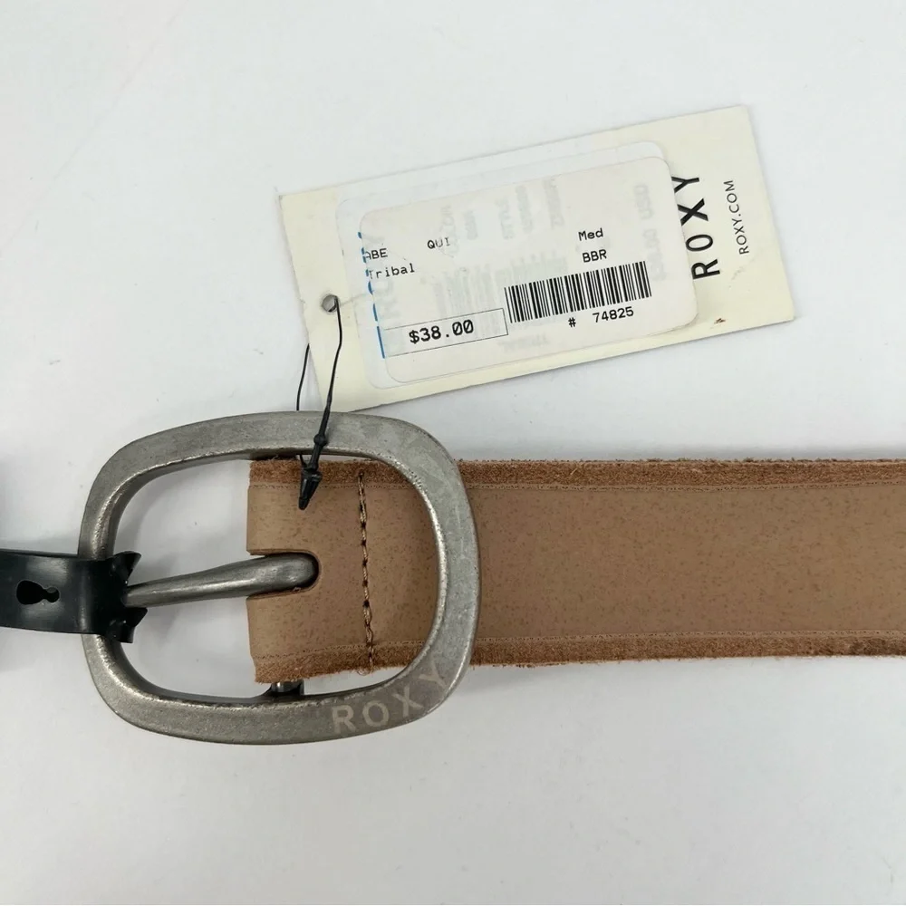 Roxy Western Boho Beaded Leather Belt Size M